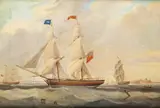 The Brig Lumsdon Signed and dated 1875 Oil by John Scott, 1875, Oil on canvas, offered Dec 2015
