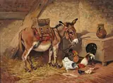 Ready for the morning ride Signed and dated 1881 Oil on canvas 28 x 38cm; 11 x 15in ++Good condition by Arthur Batt, 1881, Oil on canvas, offered Dec 2015