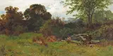 A woodsman seated in a landscape Signed and dated 1882 Oil on canvas 66 x 128cm; 26 x 50½in Provenance: Frost & Reed, 28-3-49, No by Leopold Rivers, 1882, Oil on canvas, sold Dec 2015