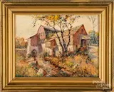 of Bucks County Mill by George Newman, oil on board, sold Jul 2019