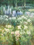 Garden Path by Sang M. Lee, oil on canvas (unstretched), sold Jan 2022