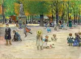 Au jardin du Luxembourg by Paul Seguin-Bertault, 1902, Pastel, sold Jun 2014