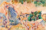 Les rapières à Gordes by André Lhote, 1941, Aquarelle, sold Jun 2014