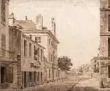 Vue d'une rue dans Paris by Étienne Bouhot, vers 1818, Crayon noir, plume, lavis, sold Jun 2014