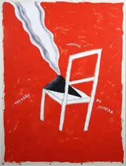 Vulcano da camera by Ernesto Tatafiore, Gouache sur papier signé au centre " Tatafiore ", sold Oct 2015