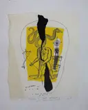 Composition jaune by Richard Texier, 2004, Collage signé, sold Oct 2015