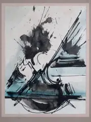 Composition by Bertini Gianni, Aquarelle et encre de Chine, sold Jun 2015
