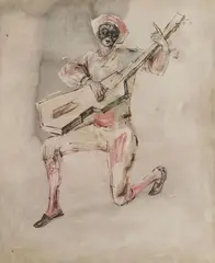 Pierrot Musicien by Stanislao Lepri, Aquarelle sur papier signé en bas à droite, sold Jun 2018