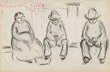 Sitzende by Heinrich Zille, Kohle auf Papier, sold Jun 2016