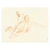 Falling Man Study for Vertigo by Bob Trotman, Colored pencil on paper, sold Oct 2023