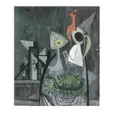Untitled by Byron Browne, Watercolor and guache on paper, sold Oct 2023