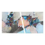 Continuation, Diptych by Julie A. Ekstam Payne, Oil and acrylic on canvas, sold Oct 2023