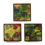 Threading the Wave (three works) by Cynthia Knapp, Mixed media on canvas, sold Oct 2023