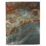 Passage by Mark Bettis, Oil with cold wax on panel, sold Oct 2023