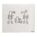 Sesame Street Break-Dancers Animation Drawings (Three Works) by Keith Haring, Mixed media, sold Oct 2023