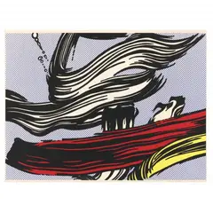 Brushstrokes by Roy Lichtenstein, Screenprint in colors, sold Oct 2023