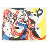 The Pentecost by Jacob Lawrence, Lithograph in colors, sold Oct 2023