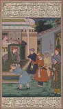 Indien by Miniatur einer Hofszene, gouache, offered Dec 2015