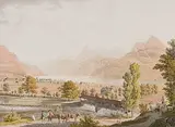 Vue de Wilen a Brunnen by David Alois Schmid, watercolor, sold Dec 2015