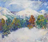 Piz Res Fetan", 1952 by Edgar Vital, oil, sold Dec 2015