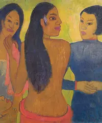 Drei Balinesinnen by Theo Meier, oil on canvas, sold Dec 2015