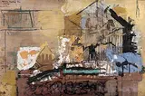 Tauben im Käfig", Firenze 1962 by Carlotta Stocker, acrylic, sold Dec 2015