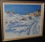 Winterlandschaft Lenzerheide", 1949 by Otto Meister, oil on canvas, offered Dec 2015