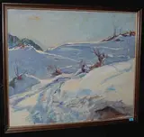 Winterlandschaft", 1949 by Otto Meister, oil on canvas, offered Dec 2015