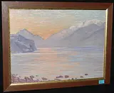 Sonnenuntergang am Walensee, 1908 by Otto Meister, oil on canvas, sold Dec 2015