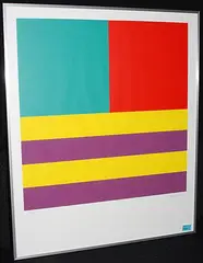 Doppelte Komplementär-Relation by Camille Graeser, 1967, color screenprint, sold Dec 2015