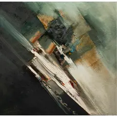 Abstract by Don Clausen, 1969, oil on canvas, sold Jan 2024