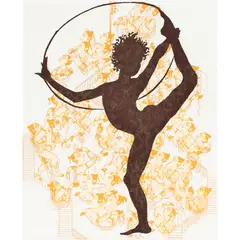 Traffic Jam by Shanzia Sikander, 2001, etching in colors, sold Jan 2024