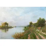 Farmer with Ducks by Charles-François Daubigny, oil on canvas (laid on board), sold Jan 2024