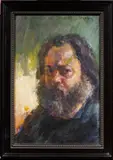 Untitled (Self Portrait) by Fredric Dalkey, 1988, oil on canvas, sold Jan 2024