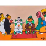 Untitled by Xavier Cugat, oil on canvasboard, sold Jan 2024