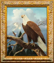 Eagle by Charles Damrow, oil on canvas, sold Jan 2024