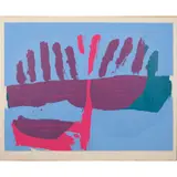 Christ Drew in the Sand by Corita Kent, 1962, serigraph, sold Jan 2024
