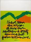 The Vision (1 of 4) by Corita Kent, 1978, serigraph, sold Jan 2024