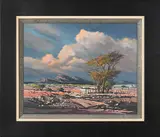 Landscape with Trees by Gerrit Pitout, oil on canvas mounted on board, sold Mar 2026