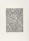 The Form Falls in on Itself ... by David Ignatow, 1971, Lithograph, sold Apr 2025