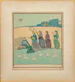 Pharoah's Daughter Finds Moses by Shalom Moskovitz, Lithograph in Colors, sold Apr 2025