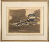 October - Color State II by Johnny Friedlaender, Etching and Aquatint in Colors, sold Apr 2025