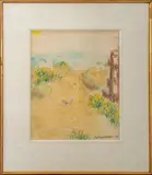 In the Dunes by Mary Jo Schwalbach, 1975, Watercolor on Paper, sold Apr 2025