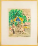 Central Park by Mary Jo Schwalbach, 1975, Watercolor on Paper, sold Apr 2025