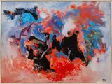 First Block by Ruth Francken, 1959, Oil on Canvas, sold May 2025