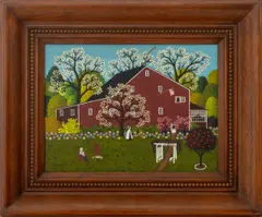 Vermont Springtime by Charles Wysocki, Oil on Canvas, sold May 2025