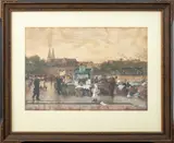 Les Invalides by Luigi Loir, Gouache and Watercolor on Paper, sold May 2025