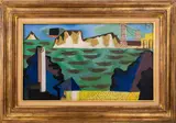 Paysage T. S. F." or "Paysage Maritime by Jean Lurçat, 1925, Oil on Canvas, sold May 2025
