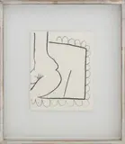 Seated Female Nude by Roger Hilton, circa 1972, Charcoal on Paper, sold May 2025