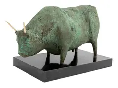 Untitled by Immi C. Storrs, Bronze Bull Sculpture, sold May 2025
